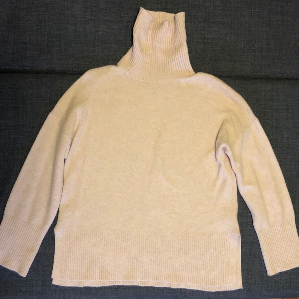 J. Crew Soft Cream Turtleneck Sweater